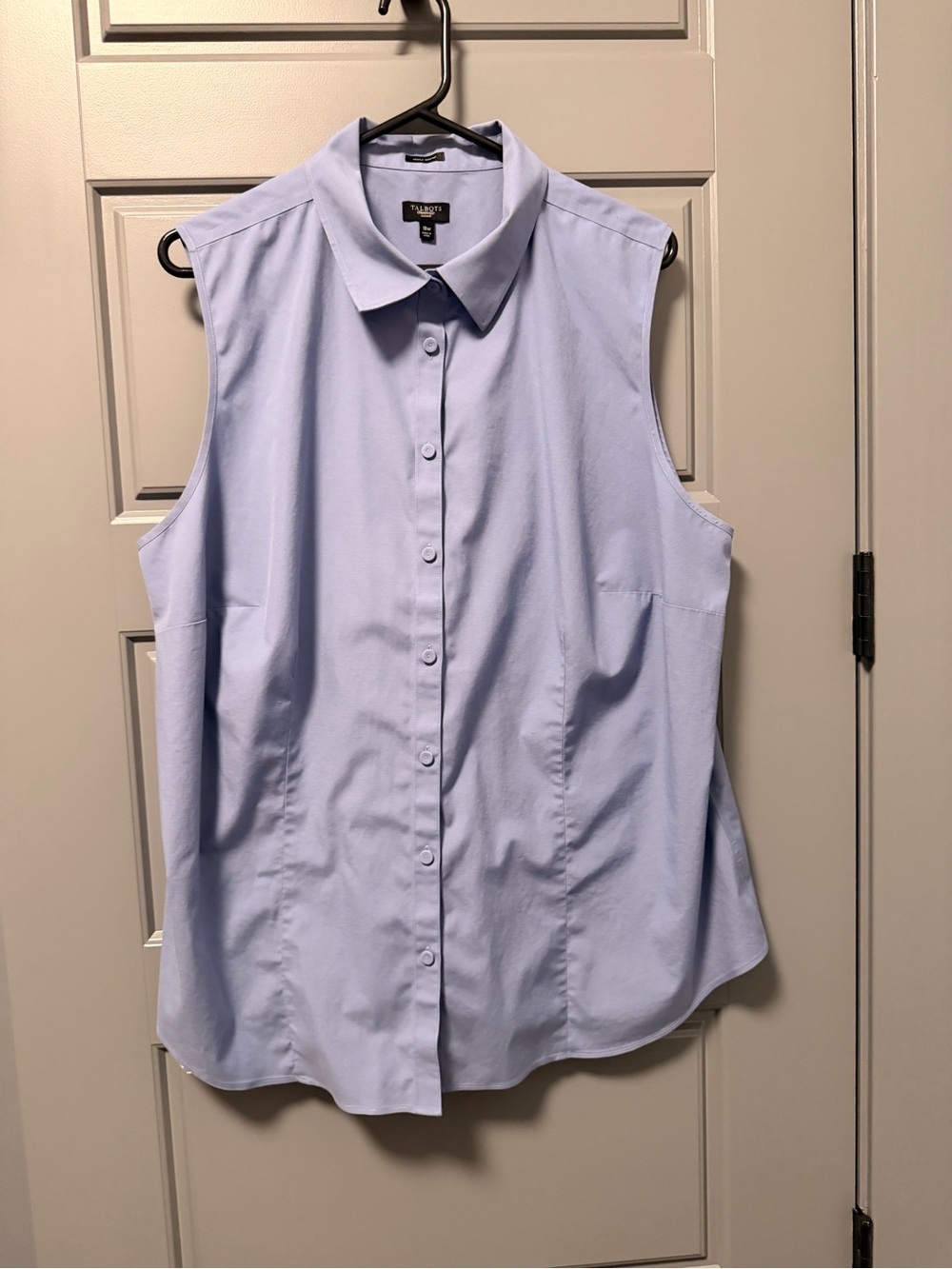 Talbots Sleeveless Button-Down Shirt in Light Blue